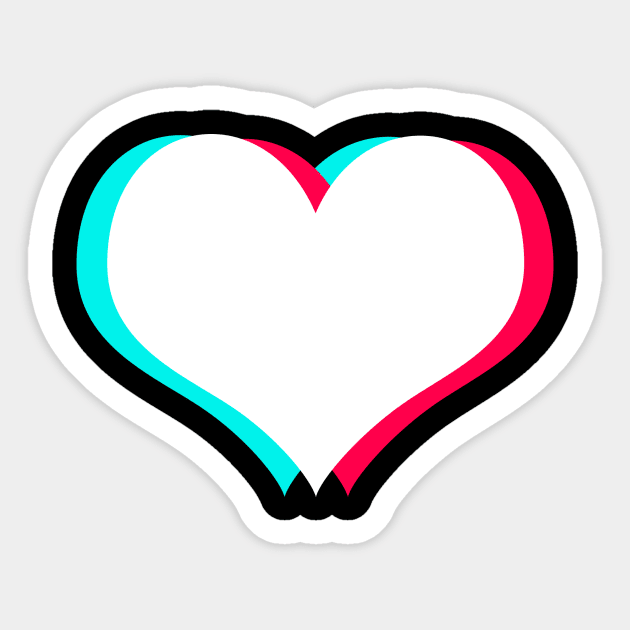 TikTok Heart White Sticker by ThingyDilly